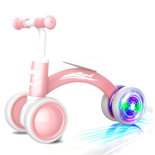 Gamfeiny Colorful Lighting Baby Balance Bike Toys for 1 Year Old Girl Gifts, 10-36 Month Toddler Balance Bike, No Pedal 4 Silence Wheels & Soft Seat Pre-School First Riding on Toys, 1st Birthday Gifts.