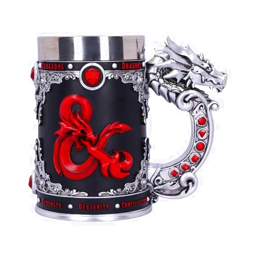 Nemesis Now Dungeons & Dragons Fantasy Role Play Die D20 Tankard, 1 Count (Pack of 1), Black