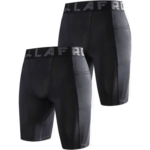 LAFROI Men's Quick Dry Cool Compression Fit Tights Shorts Waistband-YSK09