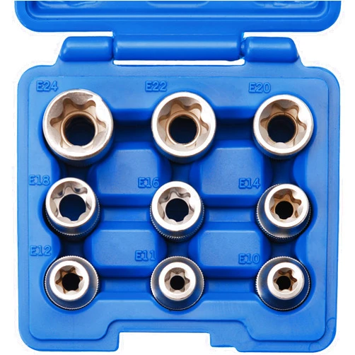 SW-Stahl 07650L Industrial Socket Spanner Set, E-Profile, Chrome Vanadium, 04435L