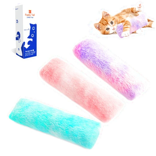Potaroma Cat Toys Pillows, 3 Pcs, Soft and Durable Cat Crinkle Sound with Catnip Inside, Interactive Indoor Kitten Kicker, Promotes Kitty Exercise