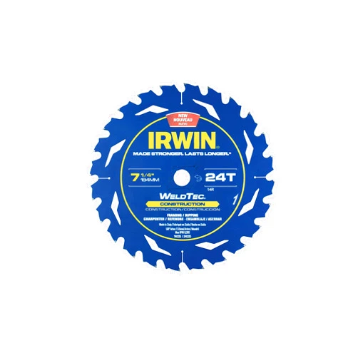 IRWIN Tools Marathon WeldTec Corded Circular Saw Blade, 7 1/4-inch, 24T (14035)