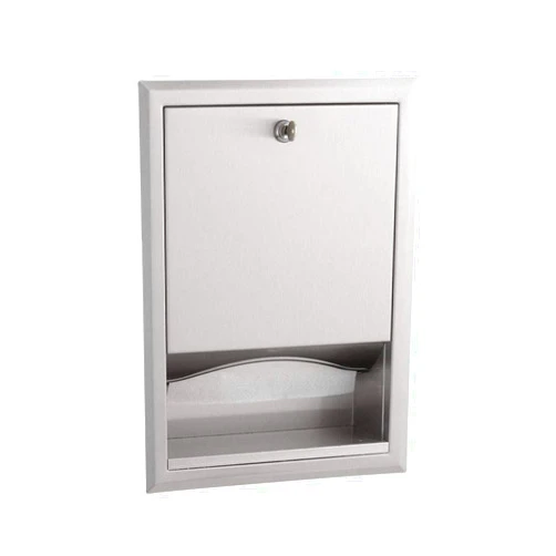 BOBRICK 359 ClassicSeries Stainless Steel Recessed Paper Towel Dispenser, Satin Finish, 17-3/16