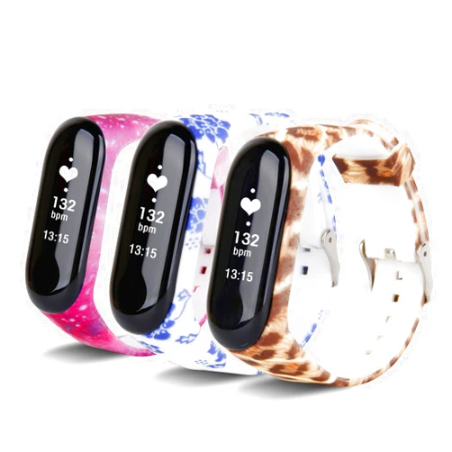 T-BLUER Colourful Replacement Band Strap Wirstband for Xiaomi Mi Band 3/Mi Band 4 Band Smart Bracelet Accessories(No Tracker)
