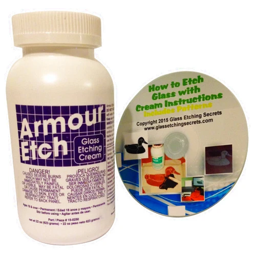 Armour Etch Glass Etching Cream, 22-Ounce: Includes Free How to CD & Patterns