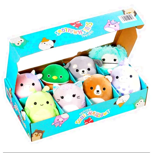 Squishmallows Official Kellytoy Collectors Box Set: 8 Pack Popular Animal Stuffed Toys (5 Inch Size)