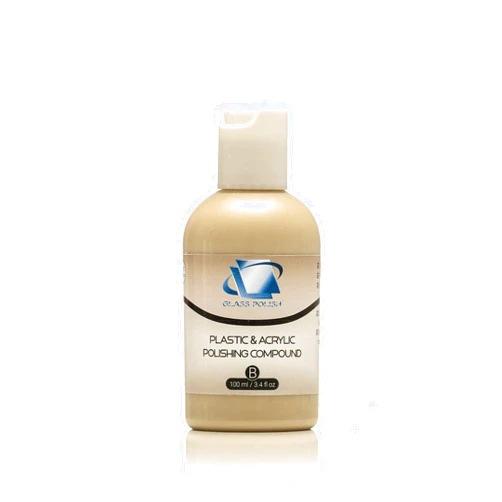 Glass Polish 3.4oz (100ml) Plastic & Acrylic Polishing Compound for Professional High-Gloss Micro Finishes - GP14018