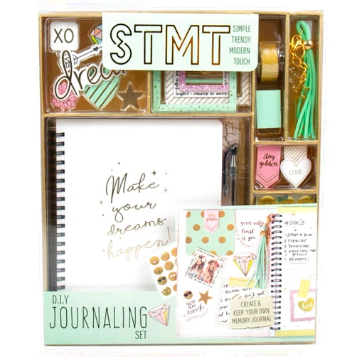 STMT D.I.Y.Journal Set, Stationary Kit with Notebook for Writing and Drawing, DIY for Girls Ages 8+, Dreamers Become Doers