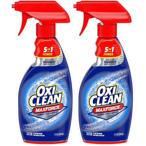 OxiClean Max Force 5 in 1 Power Laundry Stain Remover Spray, 12 oz - 2 PK