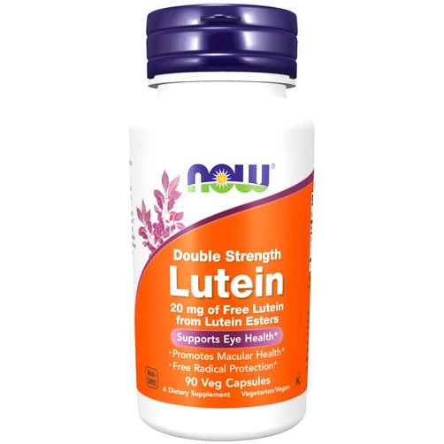 NOW Foods Supplements, Lutein 20 mg with 20 mg of Free Lutein from Lutein Esters, 90 Veg Capsules