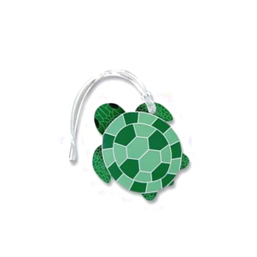 Welcome to the Islands Luggage Tag Turtle Honu Green, Teal