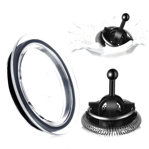 Feekoon Milk Frother Whisks Compatible with Nespresso Aeroccino 3/4/XL, Lid Cover Compatible with Aeroccino 3, Milk Frother Replacement Parts Compatible with Nespresso Frother Machine (Whisk & Lid)