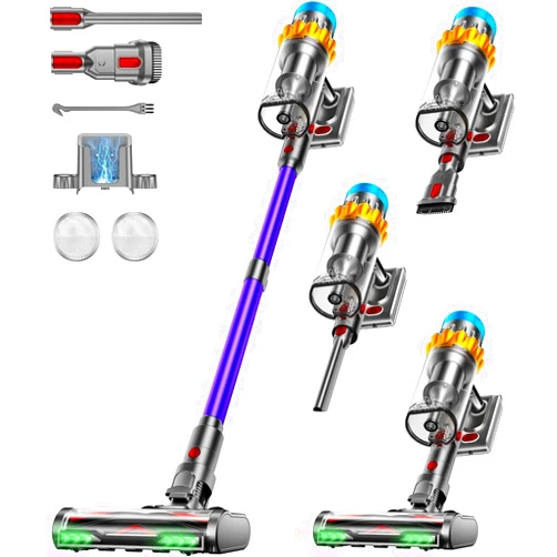JRFYHFT Cordless Vacuum Cleaner, 55KPA 70Min 650W Motor Powerful Vacuum Cleaners for Home, Self-Stand Cordless Stick Vacuum Rechargeable Anti-Tangle/LED Screen/1.8L Cup for Home Pet Hair/Carpet/Hardwood Floor