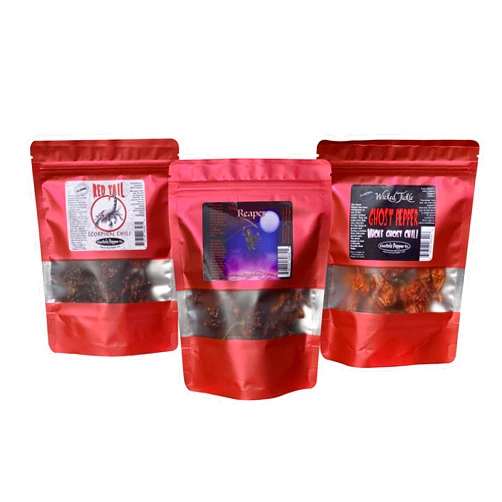 Wicked Tickle Spice Gift Set Ghost Pepper Scorpion Chili Carolina Reaper Peppers Dried Whole Peppers