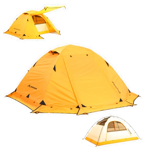 BISINNA 4 Season Tent for Backpacking Winter Tent 2 Person Lightweight Cold Weather Tents Waterproof Double Layer All Season Tent Aluminum Alloy Poles Easy Set Up for Camping, Hiking, Outdoor