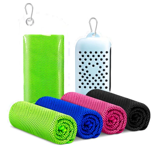 Finvizo 4 Pack Cooling Towels for Neck: Cool Towel Workout Sweat Towel for Sports Gym, Blue