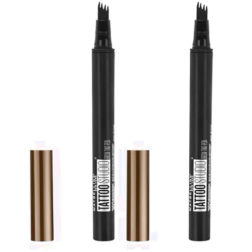 Maybelline New York TattooStudio Brow Tint Pen Makeup, 1 Count (Pack of 2)