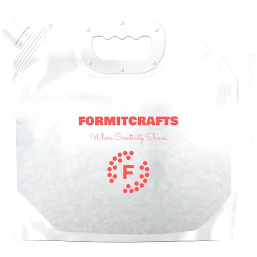 Formit Crafts Plastic Polyurethane Pellets Formit Crafts Polyfill Stuffing – 7Lbs Multipurpose Stuffing for Stuffed Animals, Rock Tumbling, Hacky Sacks, Bean Bags – Poly Filling Stuffing in Convenient Spout Bag