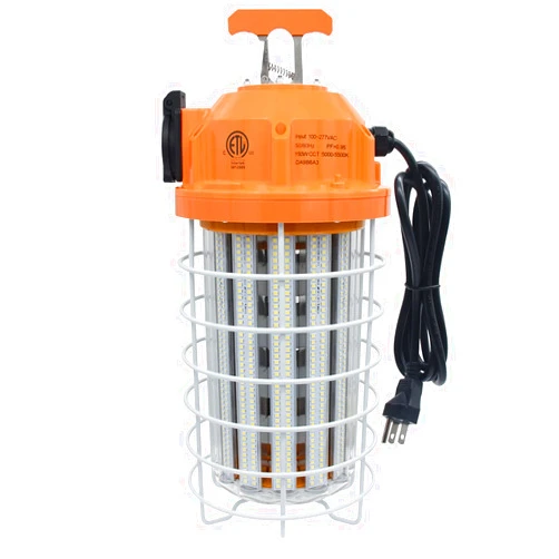 NS 150W LED Temporary Work Light Fixture,5,000K 24250 Lumen Daylight White,IP64 Dust & Waterproof,Portable Hanging Construction Lighting for Jobsite Indoor Outdoor Workshop Location