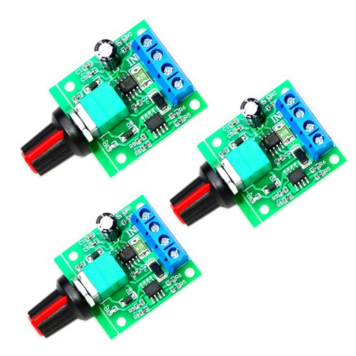 WayinTop 3pcs PWM Low Voltage Motor Speed Controller DC 1.8V 3V 5V 6V 12V 2A 1803BK 1803B Adjustable Driver Switch with Speed Control Knob (Pack of 3)