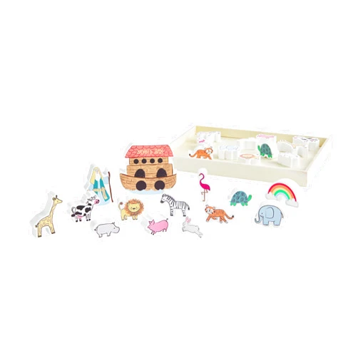 Mud Pie Wood Toy Set, Noahs Ark