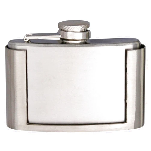 Flasks.com Top Shelf Flasks - Belt Buckle Mini Stainless Steel Flask | Alcohol Container Top and Bottom Polished with Magnet Fastened | liquor Flask Gifts for Men