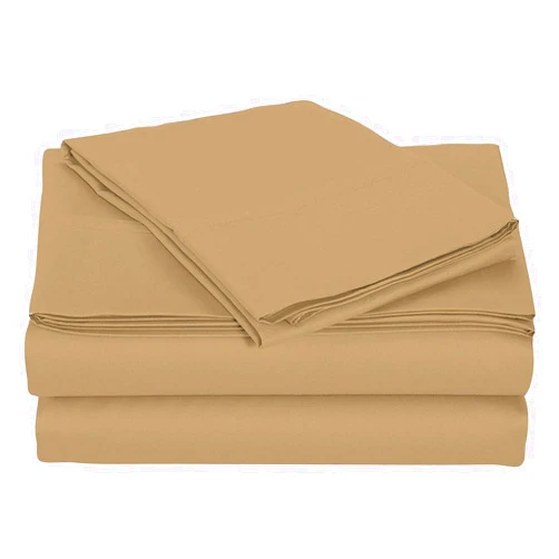 TONY'S TEXTILES 4 Piece Sheet Set 1000 Thread Count 100% Egyptian Cotton 12 Inches Deep Pocket Sheet Set, Taupe Solid, California King