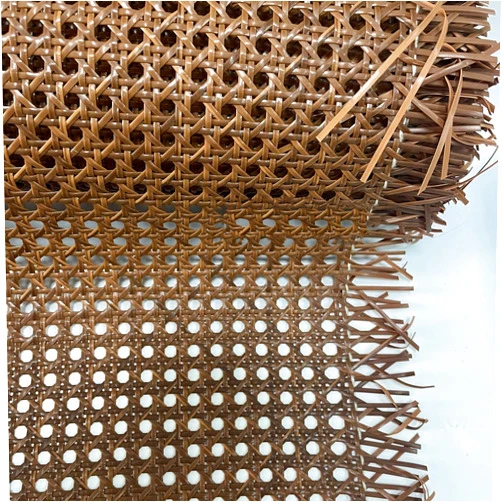 QIDOTSQ Dark Brown Ratan Cane Webbing Roll PE Plastic Rattan Material for DIY Caning Furniture Decor Projects Hexagon Cane Wicker Sheet for Chairs Cabinet Door Bed Dresser Repairing(0.4x1m/16x39 in)