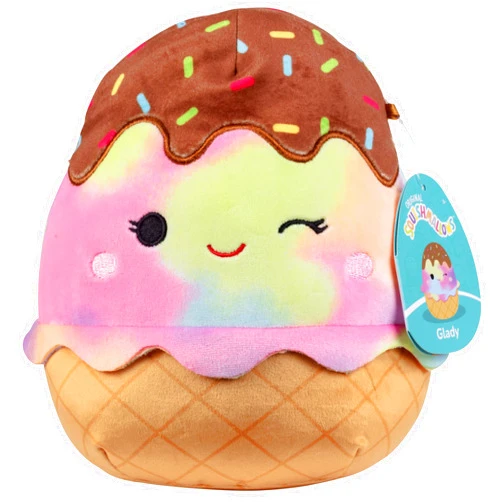 Squishmallows Original 8-Inch Glady The Rainbow Ice Cream - Official Jazwares Plush - Collectible Soft & Squishy Food Stuffed Animal Toy - Add to Your Squad - Gift for Kids, Girls & Boys