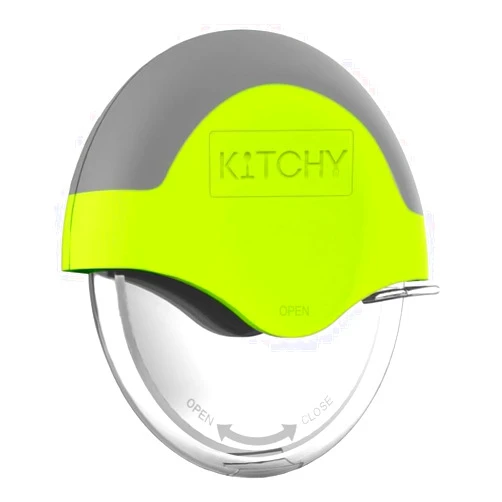 Kitchy Pizza Cutter Wheel with Protective Blade Cover, Ergonomic Pizza Slicer (Green)