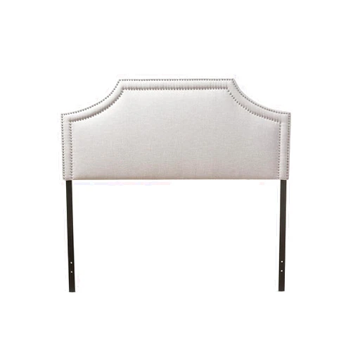 Baxton Studio Avignon Queen Fabric Headboard, 60.84-inch W x 2.34-inch D x 25.74-inch H, Greyish Beige (124-6867-HiT)