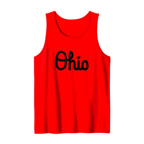 Vintage Ohio Script Shirts and Gifts Vintage Script Ohio Dots the I Tank Top