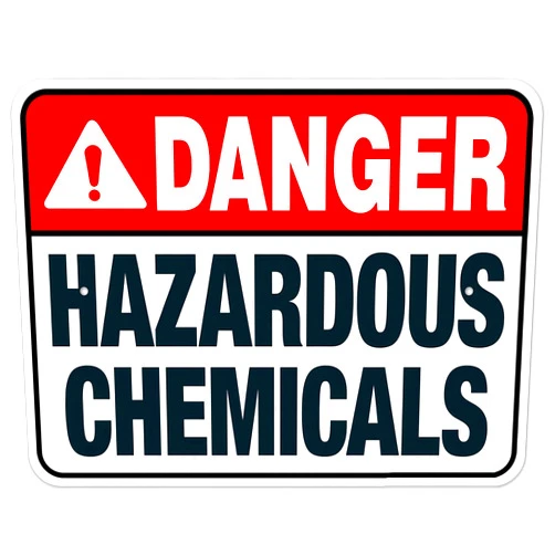 KLFGAE Indiana Danger Hazardous Chemicals Sign NO.6739-8