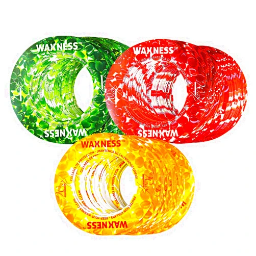Wax Necessities Waxness Wax Necessities Assorted Protection Collars Green Yellow Red for 14 Ounces Tins Fits Most Brands 150 Pack