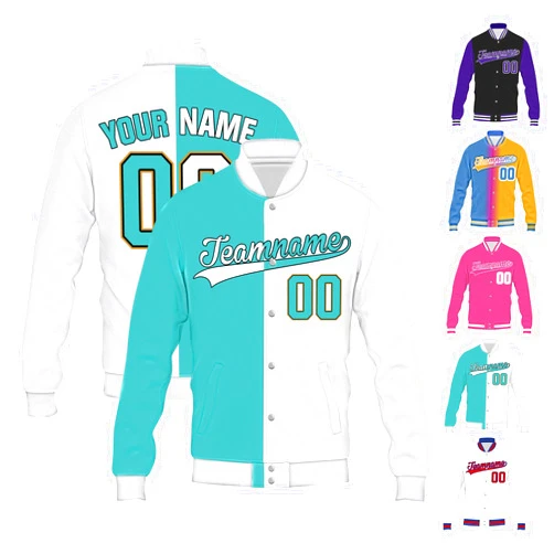 ABIsedrin Custom Varsity Baseball Jacket for Men Women Personalized Letterman Jackets Design your own Sports Bomber Jacket