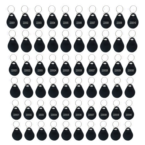 Yuqutum 100 Pcs 26 Bit Proximity Key Fobs Compatable with Prox Key ISOProx 1346 1386 1326 H10301 Format Readers, Works with The Vast Majority of Access Control Systems (100 PCS)