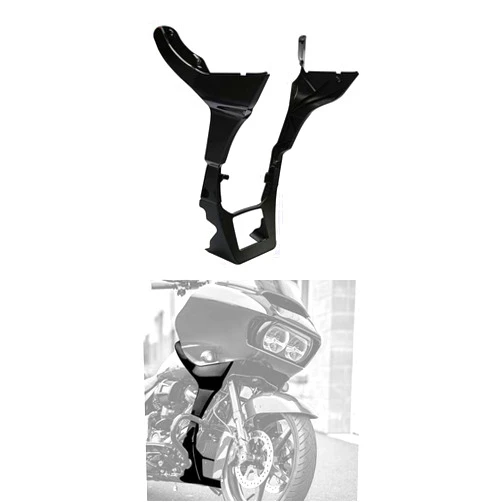 XMT-MOTO Fairings Spoiler Cover Fit for Harley Touring Road Glide 2017-2023 FLTRX FLTRXS,Vivid Black