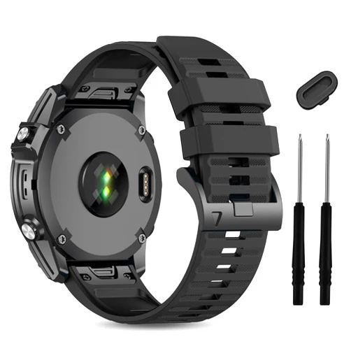 ZPJPPLX 26mm Silicone Sport Bands Compatible with Garmin Fenix8 AMOLED 51mm/Fenix 7X/7X Pro/Fenix 6X/6X Pro/Fenix 5X/5X Plus/Fenix 3/3 HR,Watch Strap For Garmin Descent Mk2/2i/3i 51mm/tactix7 Pro/Enduro3/2