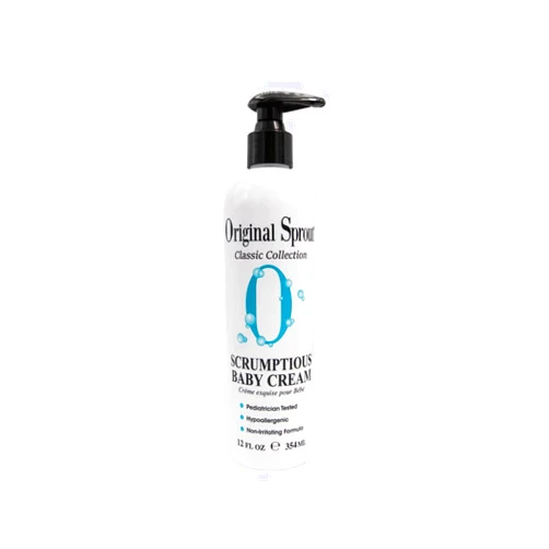 Original Sprout Scrumptious Baby Cream with Zinc for Babies Sensitive Skin, 12 oz. Bottle