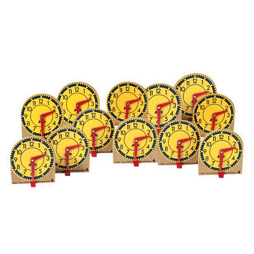 Carson Dellosa Education Judy Instructo Mini-Clocks - 4 1/8 x 4 inches - Set of 12, Size 6