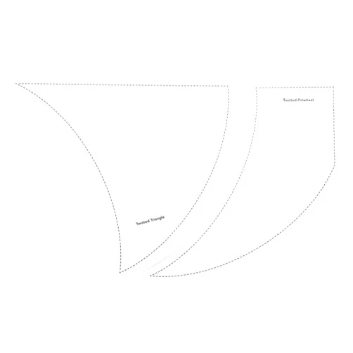 LT Easiyl 2Pcs Patchwork Ruler Acrylic Cutting Templates DIY Hand Patchwork Quilt Templates for Crafts Quilting Stencils Twisted Pinwheel Ruler Clothing Supplies