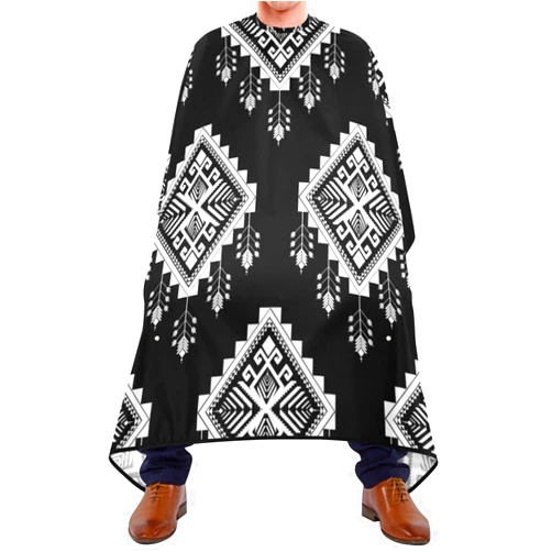 Jihqo Aztec Navajo Black Hair Cutting Capes for Adults Salon Barber Cape with Adjustable Closure Hairdresser Cape for Men Women Haircut