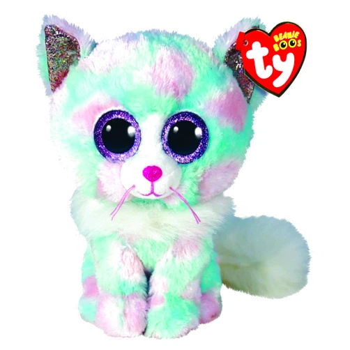 Ty Format: Toy TY 2008069 Beanie Boos 15 Cm-T36376 Opal Plush Toy, Green/Pink, 15 cm