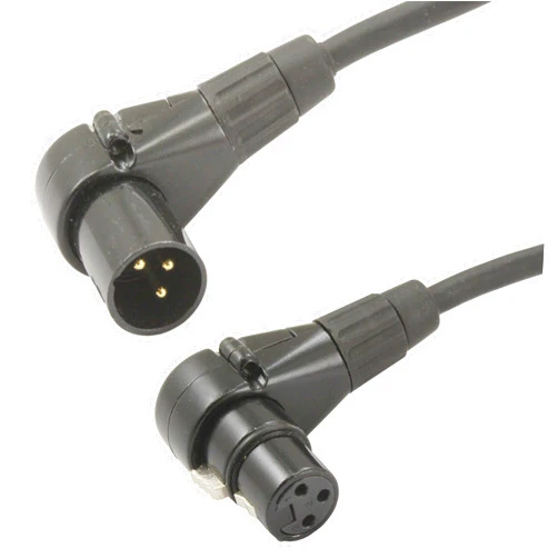 MCSPROAUDIO Male to Female XLR Cable with black connectors 10 Ft Foot Feet, Right-M to Right-F