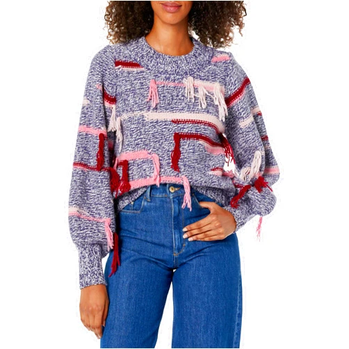Joie Womens Women's Sinead Sweater in Caviar Multi