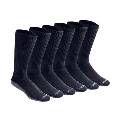 Dickies Men's Dri-Tech Moisture Control Boot-Length Socks, Available in L-XL (6, 12 Pairs)
