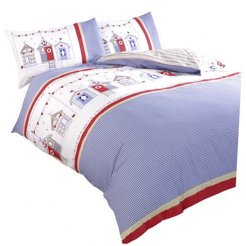 Rapport Homespace Direct Double Duvet Cover Set Summer Seaside Beach Huts