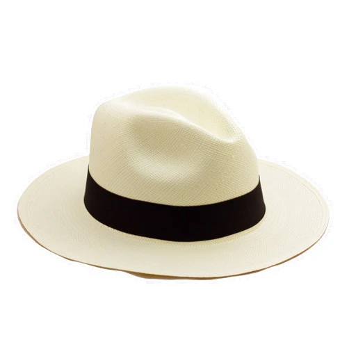 Tumia Panama Hats Tumia - Fedora Panama Hat - White or Natural - Lightweight Rollable Version.