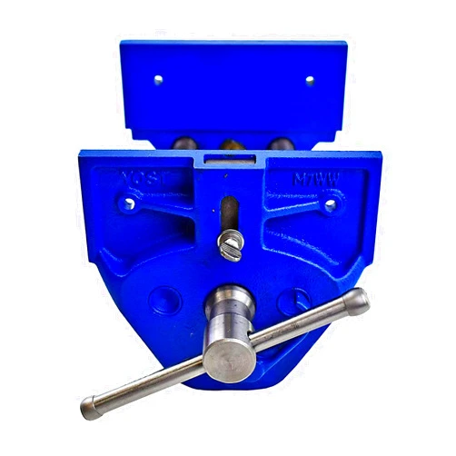 Yost Tools Yost Vises M7WW Rapid Action Woodworking Vise | Quick Release Lever for Quick Adjustments | 7 Inch Jaw Width | Made with Heavy-Duty Cast Iron | Blue