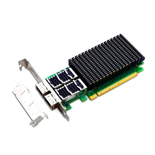 XWYWX 100GbE PCIe X16 NIC Converged Network Interface Card 2*QSFP28 Ports for Mellanox ConnectX-4 PCI-E Ethernet Network Adapter for Win/Linux/FreeBSD/VMware/Ubuntu/CentOS/Fedora/EulerOS-X28529C-11